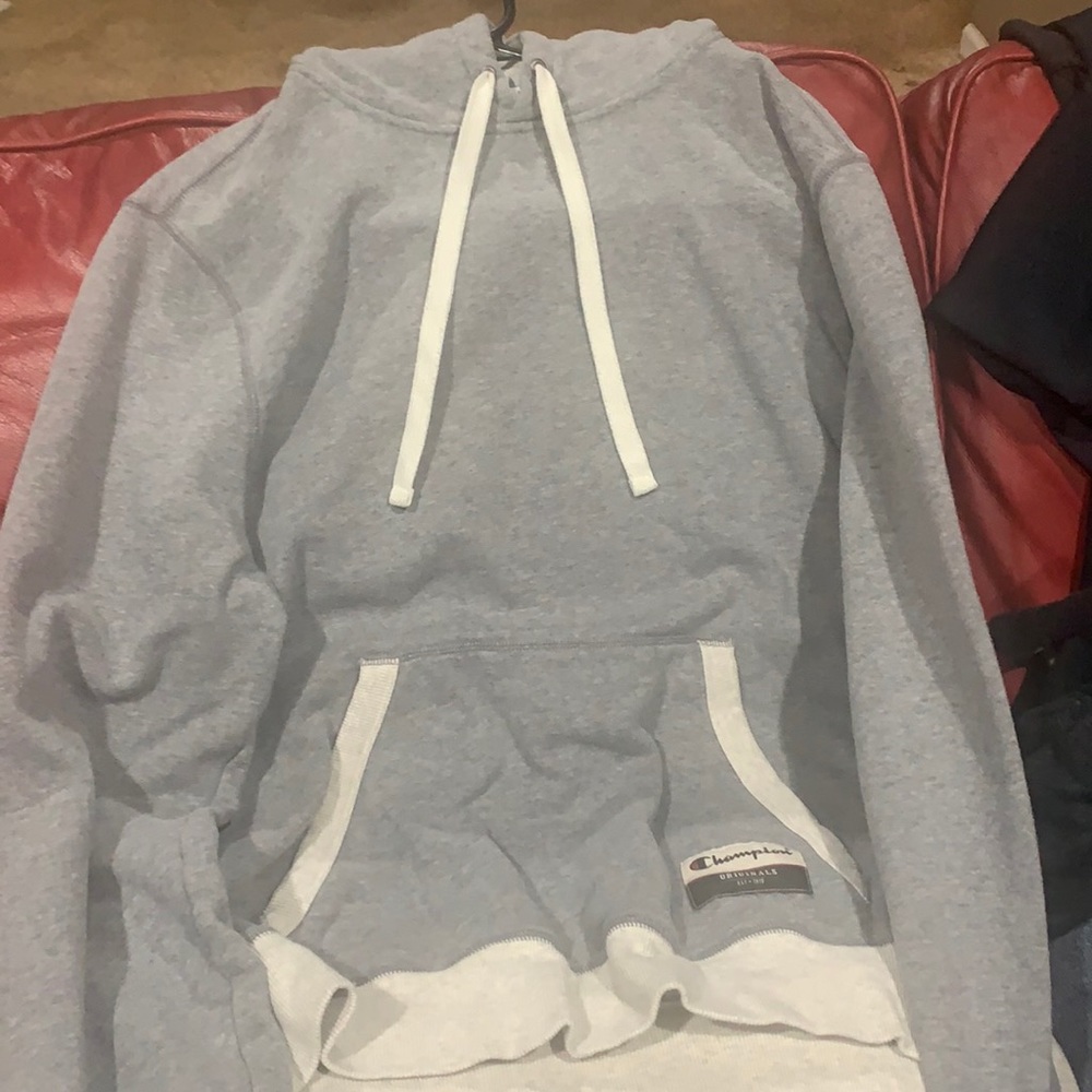 Used gray Champion hoodie. Large